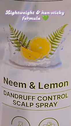 Neem & Lemon dundruff control scalp spray 🍋
#antidudruff #