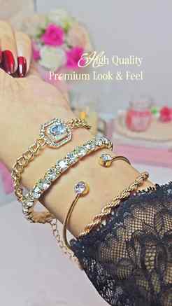 The dream Pinterest gold bracelet stack under ₹199 from Mees