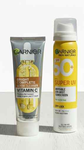 Try Garnier Serum Cleanser for visibly brighter skin in one