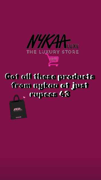 Crazy deal at NYKAA💀❤️
DM for code!!
Follow for more!!✨
#