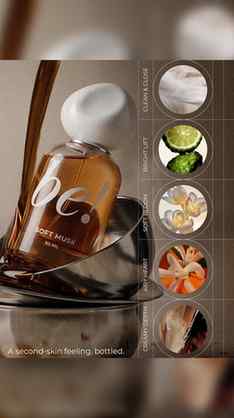 Long-lasting EDP → White Musk + Bergamot → Just-washed-skin