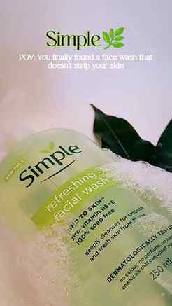 Gentle cleanse. Fresh skin. Everyday glow.🌿🤍✨
.
#simplef