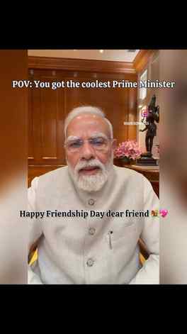 I made a new friend this friendship day💐💖 

[PM modi, nare