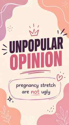 Unpopular opinion: Pregnancy stretch marks are not ugly. 🤍
