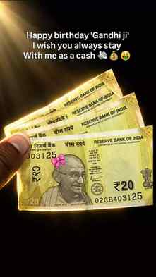 Happy birthday 'Gandhi ji'
I wish you always stay with me a