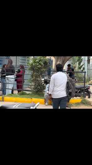 Colour dress haaki college bandvi… aadre MAN entry ge NO ENT