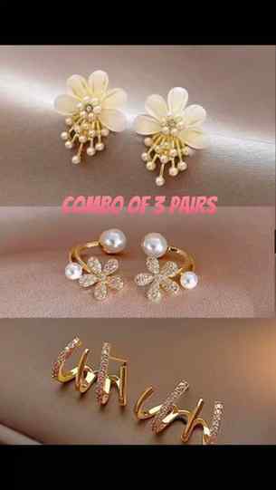Combo of 3 earings from meesho #meeshohaul #meeshofinds2026❤