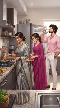 काम से नहीं, बोनस काम से दिक्कत! 😂 #SasBahuComedy #HusbandW