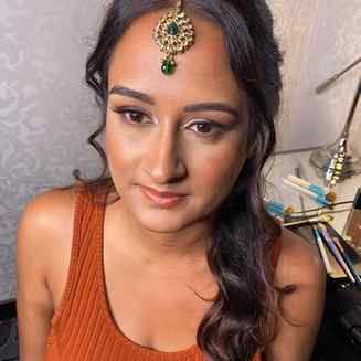 ✨Reshma✨ Golden glam on this beauty for a family wedding, in