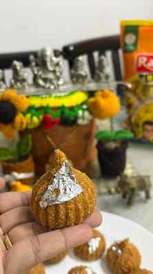 Ganpati Ladoo ❤️🙏🏻 Simple besan ladoo with a festive twist