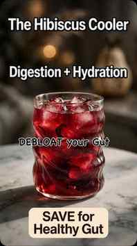 This 3-ingredient Hibiscus Cooler is my go-to gut health dri