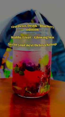 Blueberry Coconut Mocktail we make when we want something hy