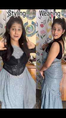 Saree❌Frock✅

#fashion #styling #sareestyling #trending #ins