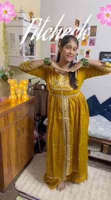 mustard vibe in sawan ✨🌿 #monsoon #festivecollection #ethni