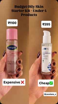 OILY SKIN CARE KIT | ₹3847 vs ₹1221 🤯
pov: same oily skin g