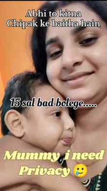 Abhi toh chipak ke baitha hai… 🥹❤️
Kal bolega, “Mummy, I ne