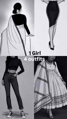 1 girl in four outfits 🫶😍
#fashion #viral #trendingvideos