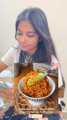 Easy Korean noodle 

..

Check pinned comment 

#maggie #kor