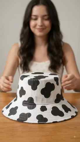 🤠🐄 DIY Cow-Print Cardboard Bucket Hat! ♻️✨
Turn simple car