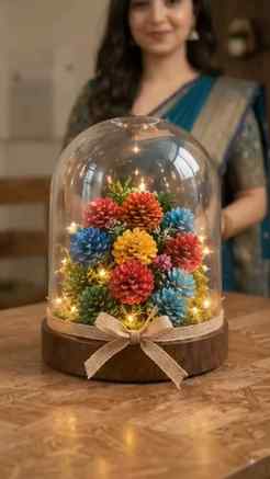🌲✨ DIY Pine Cone Glass Dome – A Magical Home Decor! ✨🌲

Wh