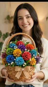 🌸✨ DIY Pinecone Flower Basket 🌲💐

Who knew pinecones coul