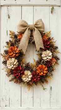 🍂🌸 DIY Pine Cone Flower Wreath – Nature Bloom! 🌸🍂

Turn 