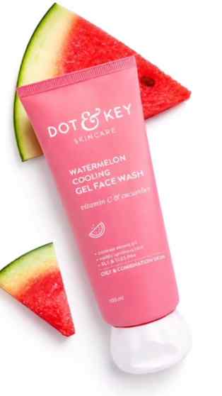 Watermelon cooling gel facewash @dotandkey.skincare
(Dot a
