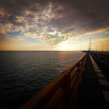 Pamban bridge - A dual view of Bay and Arabian sea in greens