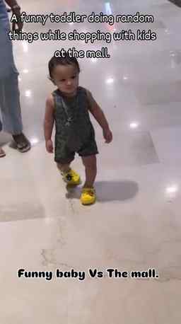 Just a funny toddler living their best life. Taking this bab
