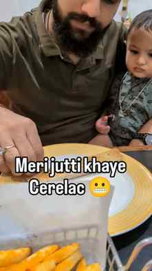 Meri jutti khaye Cerelac 😬 
Mai toh garlic bread hi khaunga