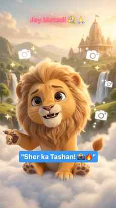 Navratri mein lion ke sath selfie ka trend hi alag hai! 📸✨