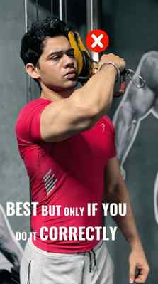 BEST for triceps, BUT only if you do it correctly.
Chest, w