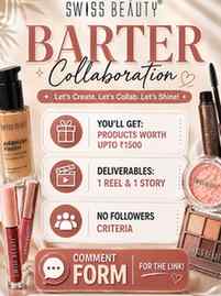 BARТER COLLAB ALERT 🚨✨
Beauty creators, this one’s for you!