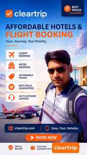 Book now your next trip , booking pertner by @cleartrip 
Aff