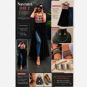 ✨ Navratri Day 2 Outfit 🖤❤️
Traditional vibes with a modern