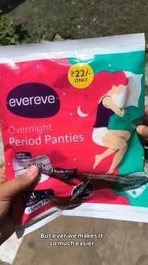 1 Period Panty = 3 Pads. Gives 12 hours protection. 360° Ant