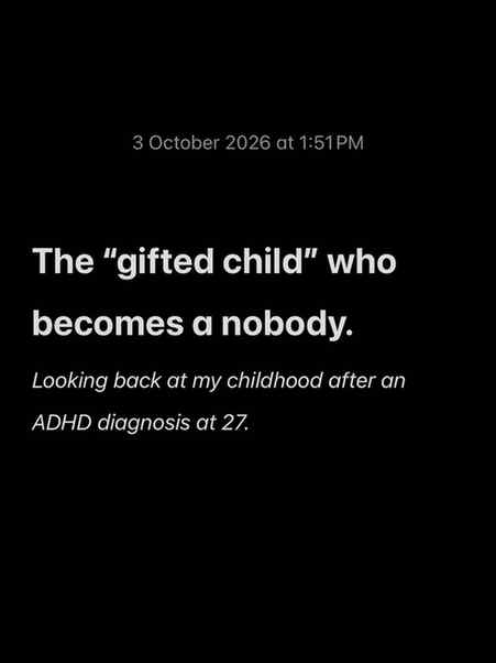 October is ADHD awarenesss month. A post was due.
