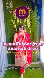 Comment "LINK" for this gorgeous red festive anarkali dress 