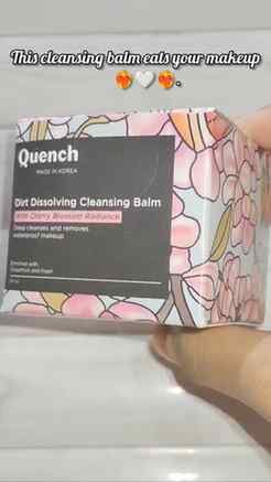 The Dirt Dissolving Cleansing Balm from @quenchbotanics melt