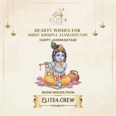 Warm wishes to Krishna Janmastami from the team elite4.crew�