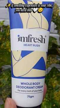 Imfresh Heart Rush Whole Body Deodorant Cream 💙✨
#deodoran