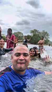 Family Sameta Sagam Ge🌲🌊 #sangam #kanakapura #family #mini