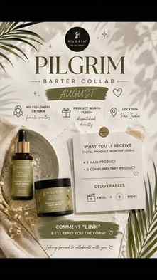 Comment FORM and I’ll send you the link 💌”
Pilgrim barter