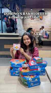 #ad Rakhi ka celebration + Domino’s pizza = sibling goals! �