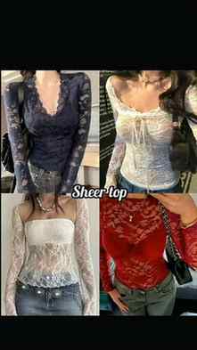 Sheer Top✨ 
@meeshoapp

Follow & comment for links🖇️

Mesh 