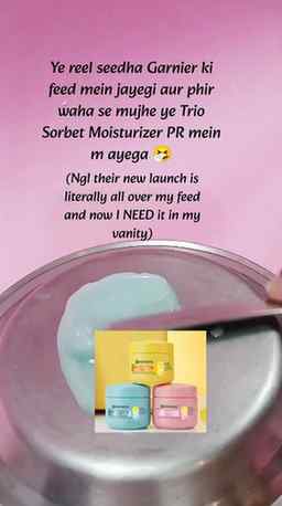 POV: manifesting this Garnier Trio Sorbet Moisturizer into m