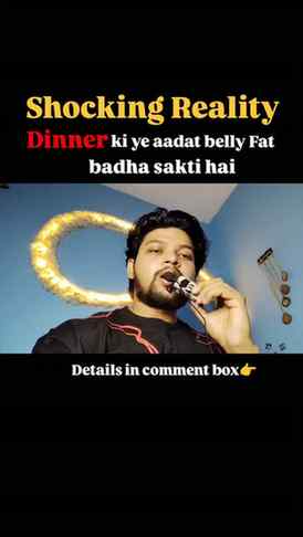 ⚠️ Healthy foods (Dinner mein limit ya portion control rakhe