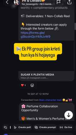 Comment LINK 🔗 

PR group, collabs group, form link, PR lis