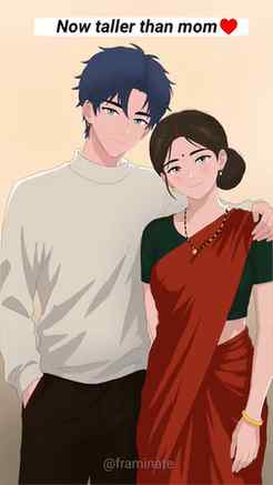 Now taller than mom ❤️
#reels #relatable #nostalgia #art #