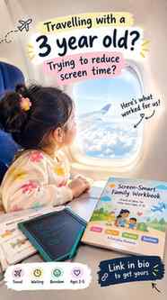 Travelling with a 3-year-old without relying on screens? ✈️�